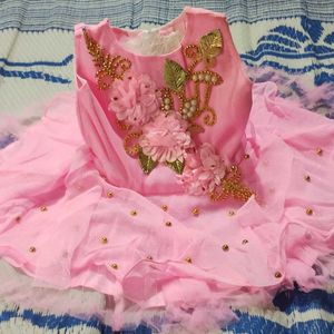 Baby Girl Frock 18-24 Month Pink Colour