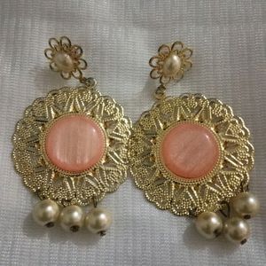 Golden Pearl Earrings