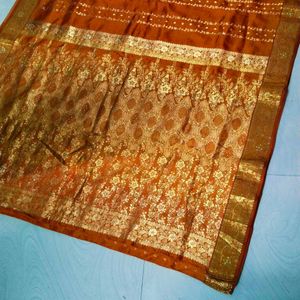 Orange Colour Pure Kanchipattu Saree