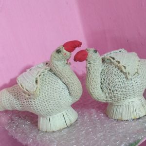 Handmade White Duck (Set Of 2)