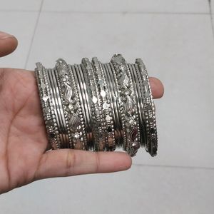 Silver Bangles Set