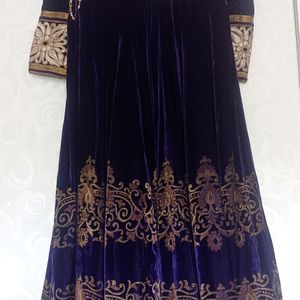 Wedding Wear Floor Length Gown With Dupatta