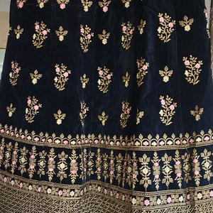 Velvet  Lehanga Choli