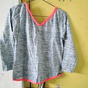 Grey Boe Knot Crop Top