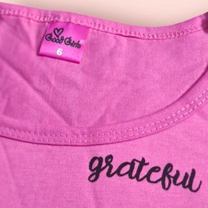 💃 Girl's Full Sleeve T-shirt 32 Inch Pink