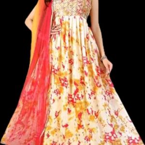 Designer Ethnic Gown And Dupatta