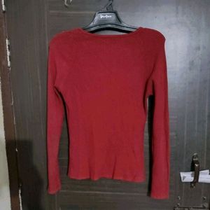 Woolen Square Neck Top