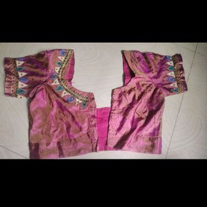 Pink Maggam Work Blouse