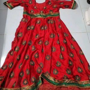 Customized Saree Made As Anarkali