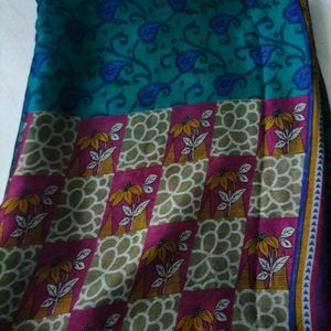 Peacock Green Color Saree