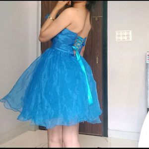 Barbie Organza Fabric Beautiful Flowy Short Dress