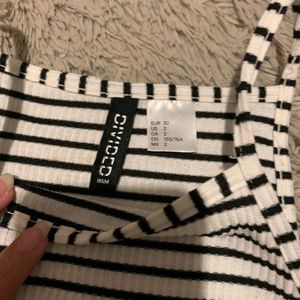 Divided H&M Black/ White Stripe Dress