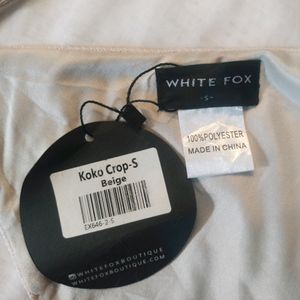 White Fox Koko Backless crop top