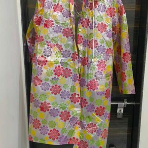 Floral design Rain Coat For Women