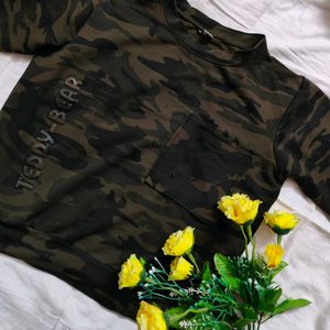 Army Fitted Crop Top💌