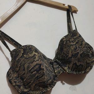 Leopard Print Brown Bra For Bust 38DD