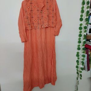 Umbrella Gown With Jacket Floor Lenth