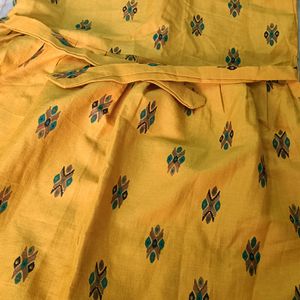 Cotton Elegant Yellow Umbrella Kurta For Women & G