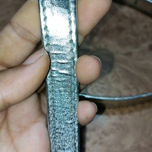 Silver Colour Belt For Women