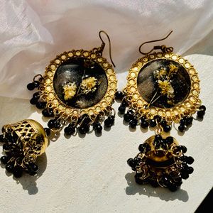 Black Resin Jhumka