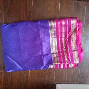 New Unused Beautiful Purple Silk Saree