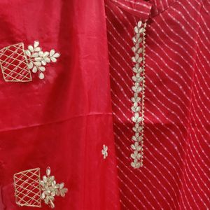 Boutique Sawan Sale Lahariya Kurti Duppata Set