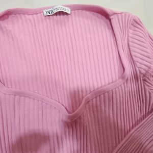 Zara Sweetheart Neck Top