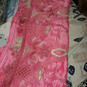 Pure Silk Sareee With Aari Work All Over Handmade