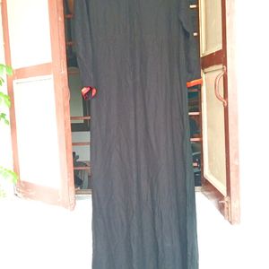 Plain Black Long Anarkali Xxl