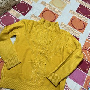 Mustard Motif Sweater