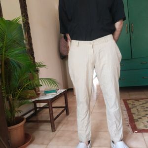 Stylish & Classy Pin Striped Beige Trousers