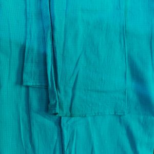 Men Blue Cotton Kurta