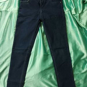 Navy Blue Denim Jeans For Women