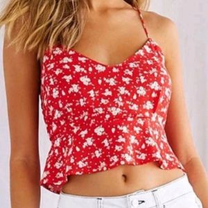 Forever21 FLORAL PRINTED CRISS CROSS BACK STAPPY