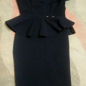 Western Dress Midi Navy Blue