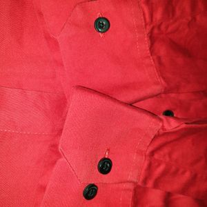 RED FULL SLEEVE SHIRT FOR CASUAL WEAR