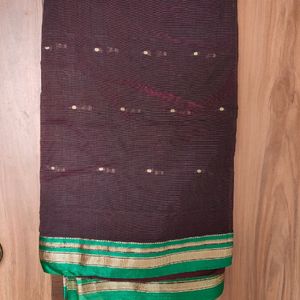 Magenta Cotton Silk Saree (Women)