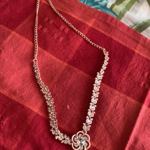 Rose Gold And Silver Necklace Set