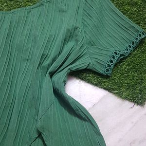 Pleated Green Top