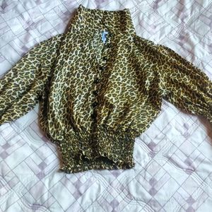 Vintage 80's Leopard Print Top