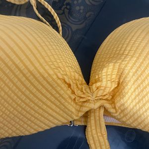 Yellow Stylish Bra For Beach