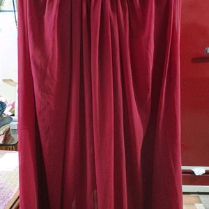 Maroon Naira With Palazzo Set