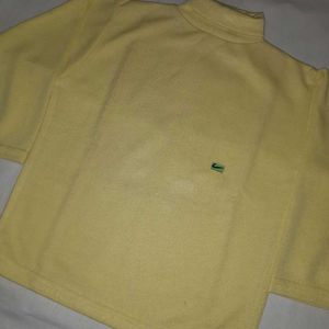 High Neck Cotton Tshirt 🛍 - Yellow