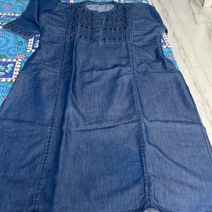 Denim Kurta