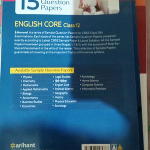 Sample Question Paper English Core Class12