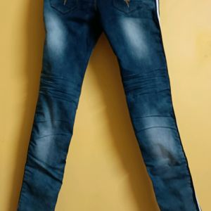 Blue Slim And Stretchable Jeans For Boys