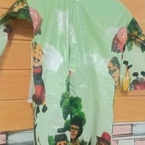 Rain Coat In Motu Patlu Print For 4 To 5 Year Kid