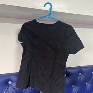 Black Cotton Tshirt for Girls age 10-11