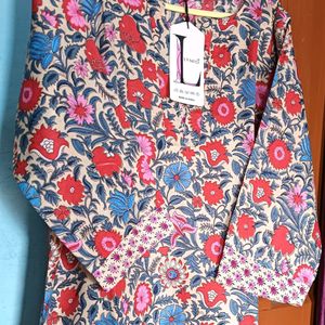 Floral Print Kurta Pant Set