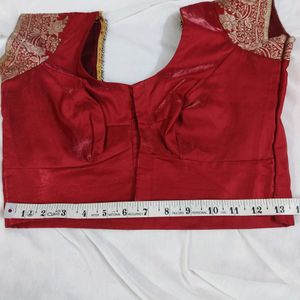 Red Silk Blouse